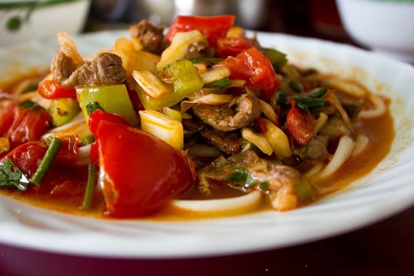 Laghman a type of noodle soup served in Central Asia