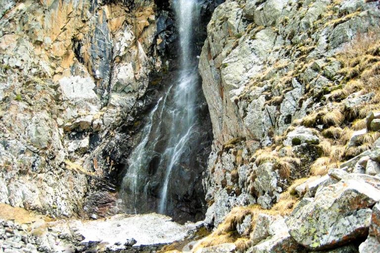 Ak Sai waterfall in Ala Archa gorge