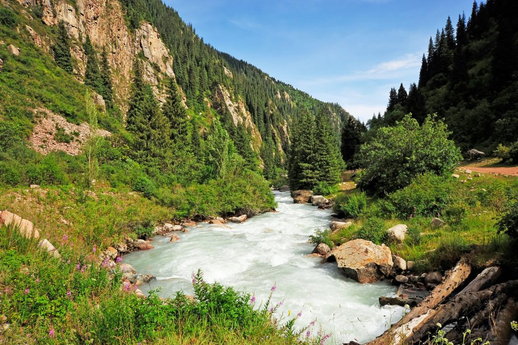 Grigorievskoe valley in the Issyk Kul region in Kyrgyzstan