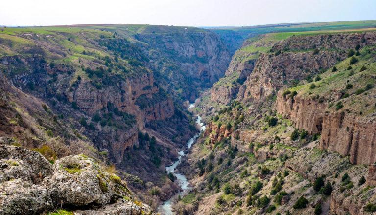 Aksu Canyon in Sairam Ugam national reserve in Kazakhstan