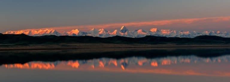 Tuzkol lake sunrise in Karkara Kazakhstan