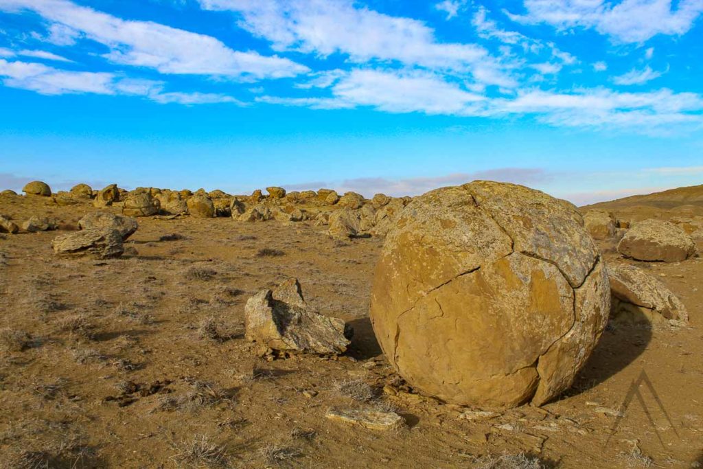Mangystau round stones in the desert