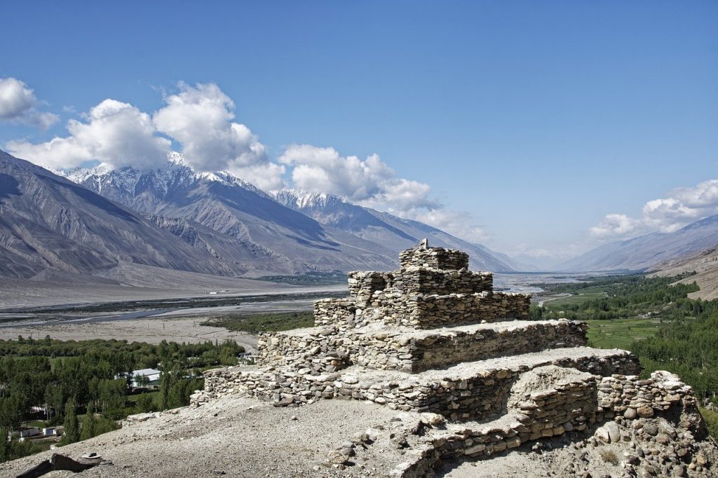 tajikistan, buddhist stupa, stupa