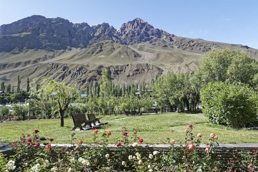 tajikistan, khorugh, botanical garden