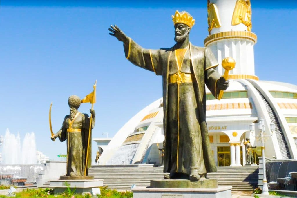 Turkmenistan independence monument in Ashgabat