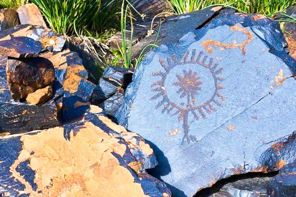 Saimaluu Tash UNESCO petroglyphs in Kyrgyzstan