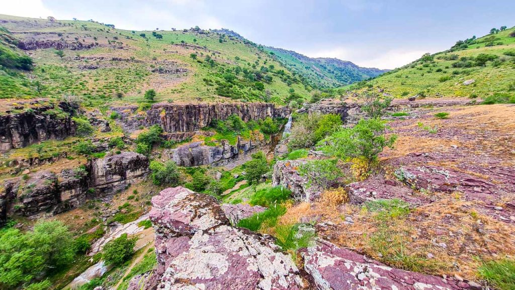 Gorge in the Tavaksai valley next to the Girls Braids waterfall