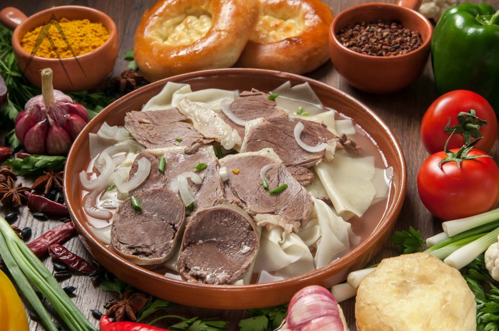National Kazakh dish - Beshbarmak