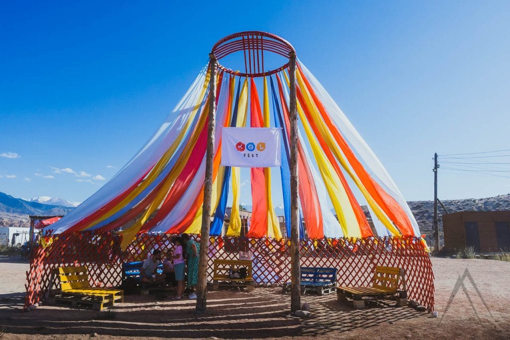 Festival tent in Kolfest at Issyk Kul