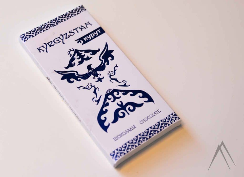 Kyrgyz chocolate with kurut inside