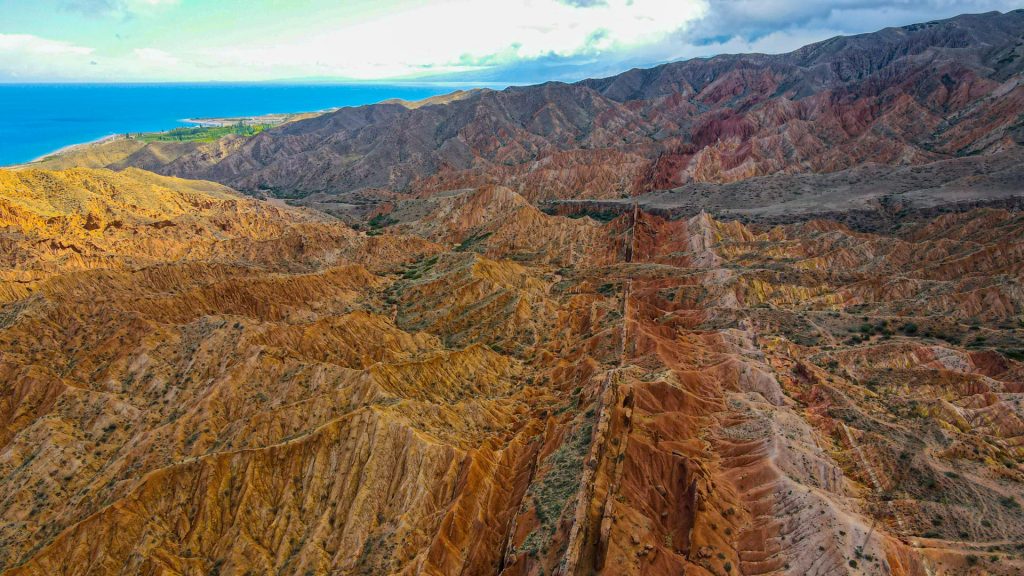 Skazka or fairytale canyon near Issyk Kul in Kyrgyzstan