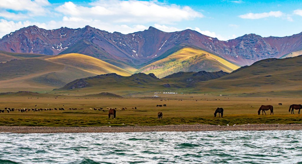 Son Kul lake in Kyrgyzstan