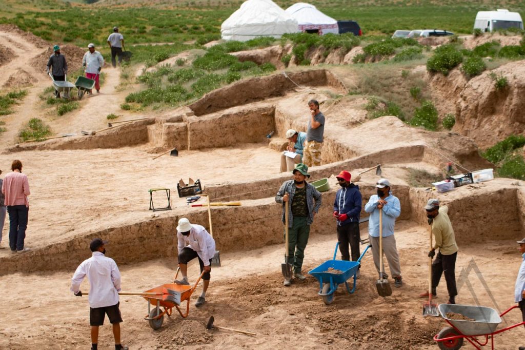 archeologist in suyab chui valley