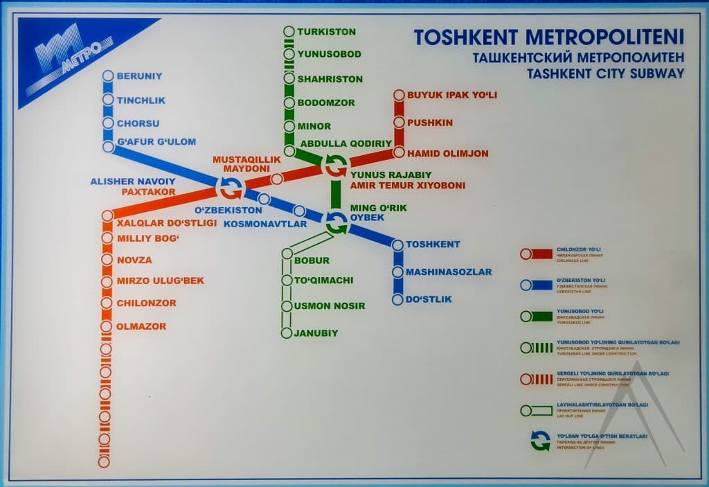map of the tashkent railway