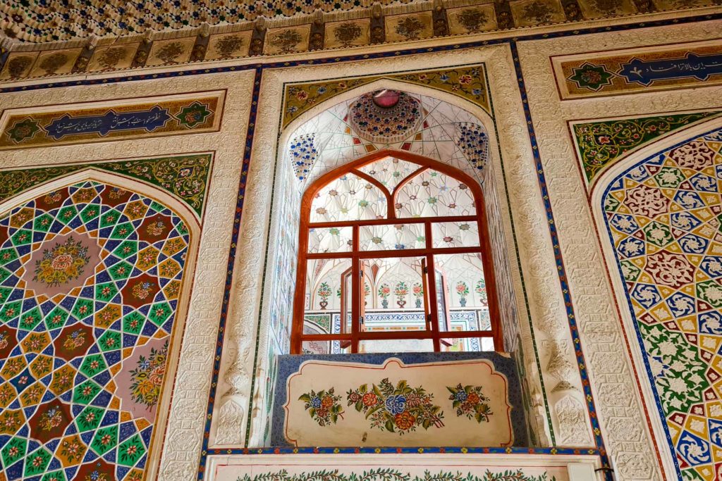 Faixulla Khujayev house window in Bukhara