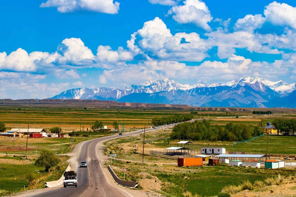 Kochkor town on the way to Naryn
