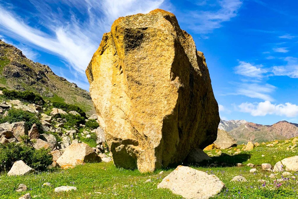 huge rock in Besh-Tash, Talas