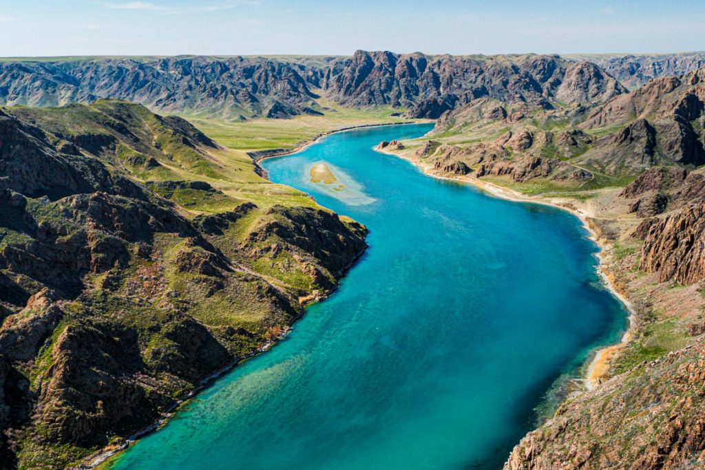 Ili river flowing towards Balkhash