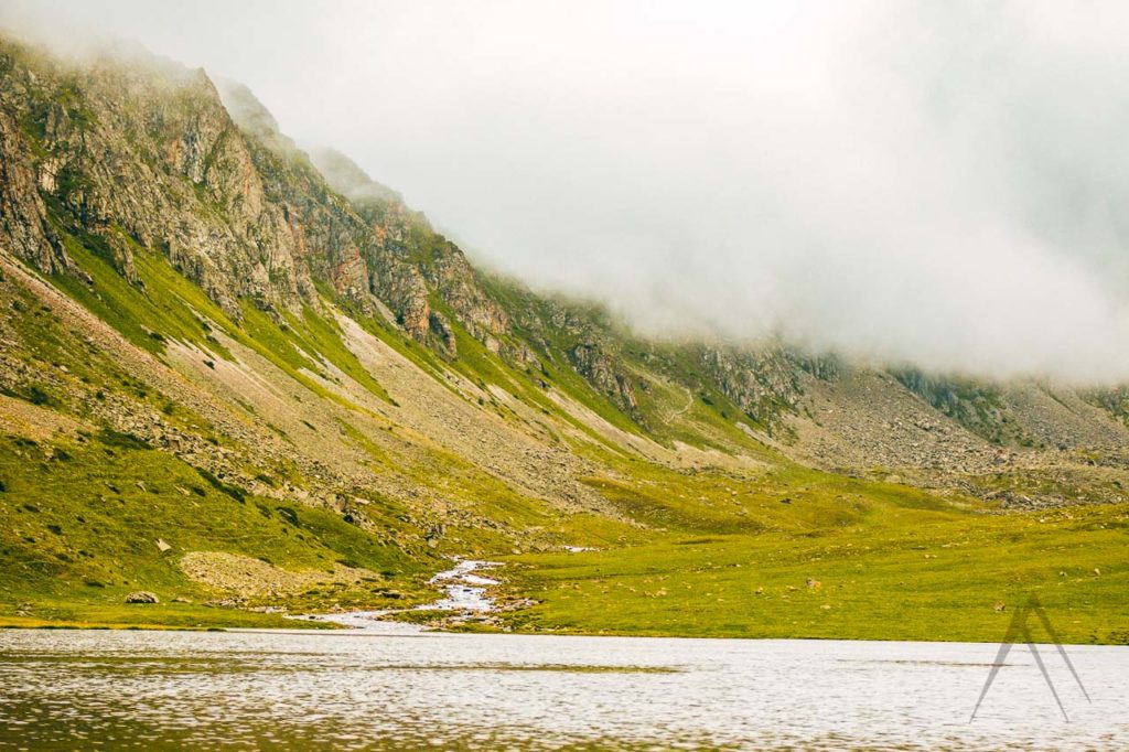 Kok Moinok lake in the Tuyuk gorge