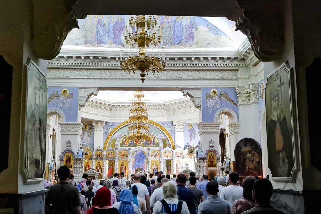 Inside of Holy Assumption Cathedral Church​ in Tashkent