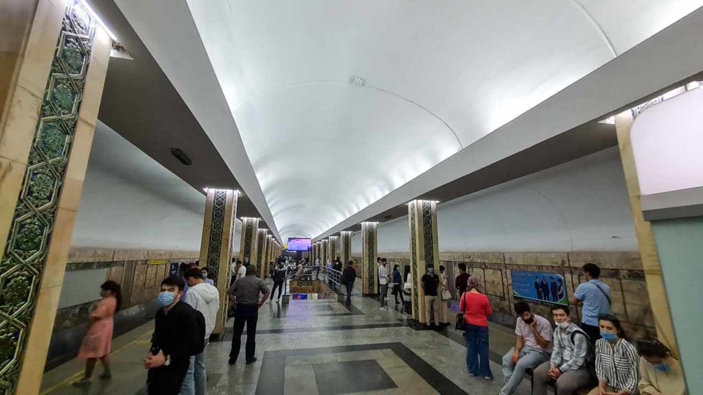 Tashkent metro with various theme