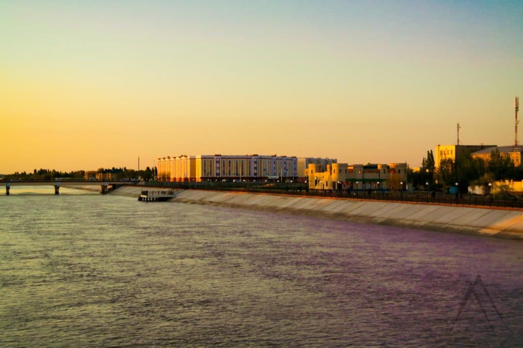 Sunset in Nukus by the Amu Darya