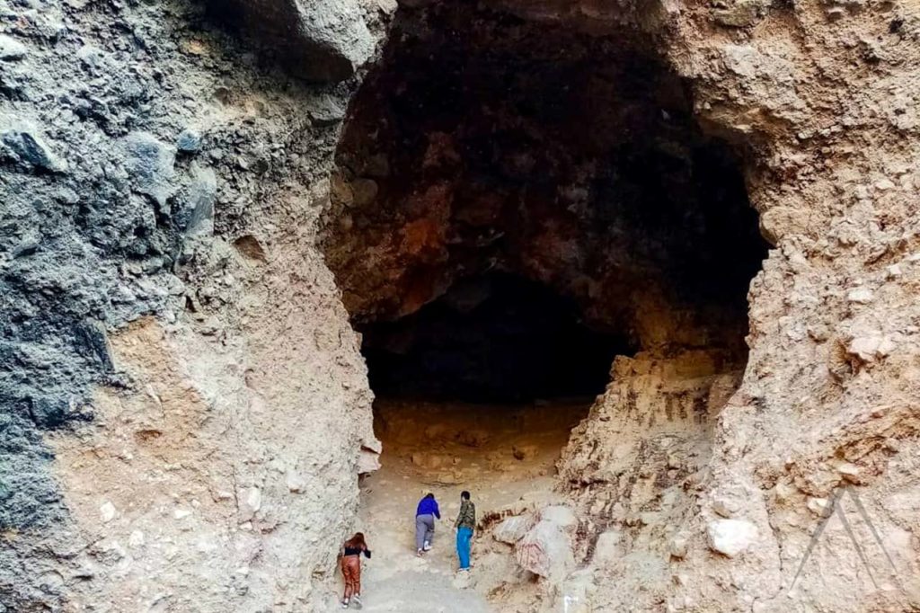 A spring cave near Iskander Kul