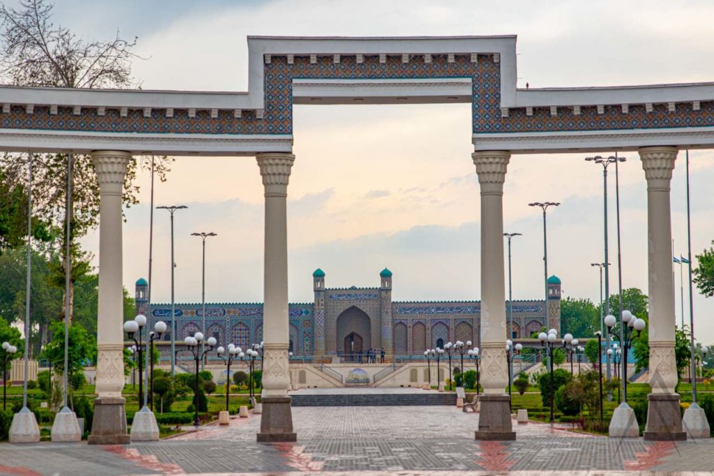 View to Khudayar Khan palace in Kokand, Fergana Valley