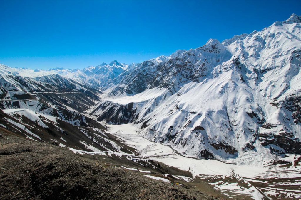 Tajikistan Fann mountains view in winter