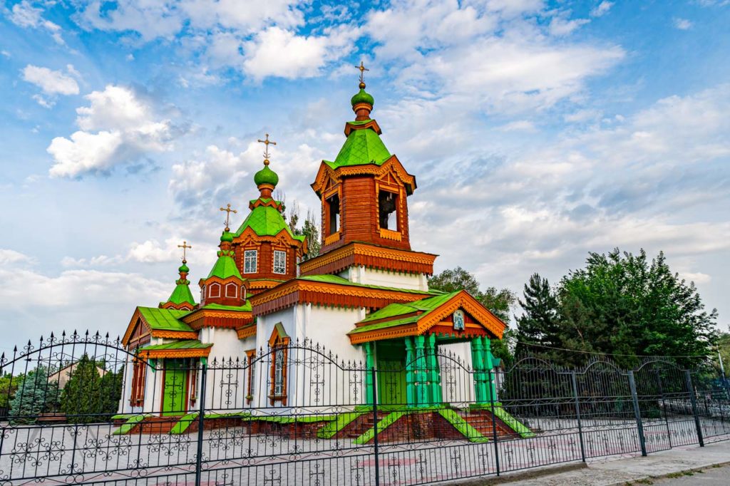 Zharkent Orthodoz church is also colorful