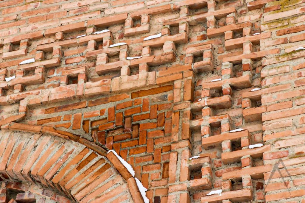 Brick decorations of the Burana tower