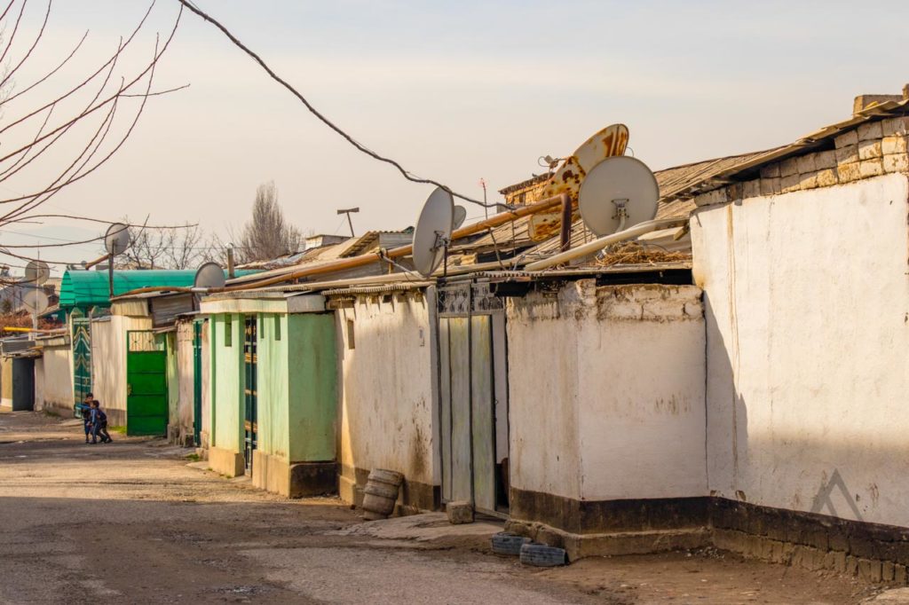 Old simple houses in Dushanbe