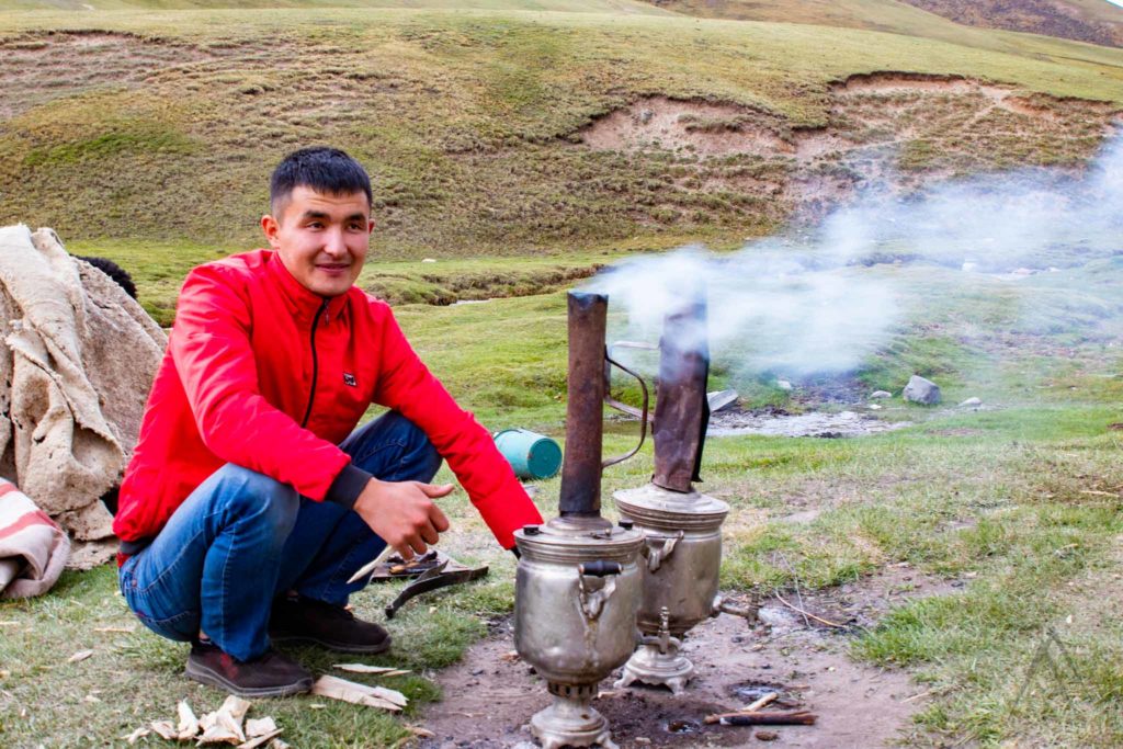 samovar tea in Kyrgyzstan