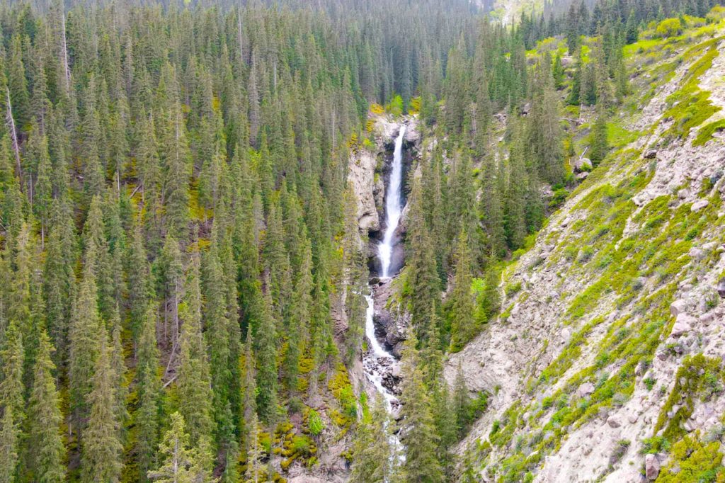 First waterfall in Barskoon