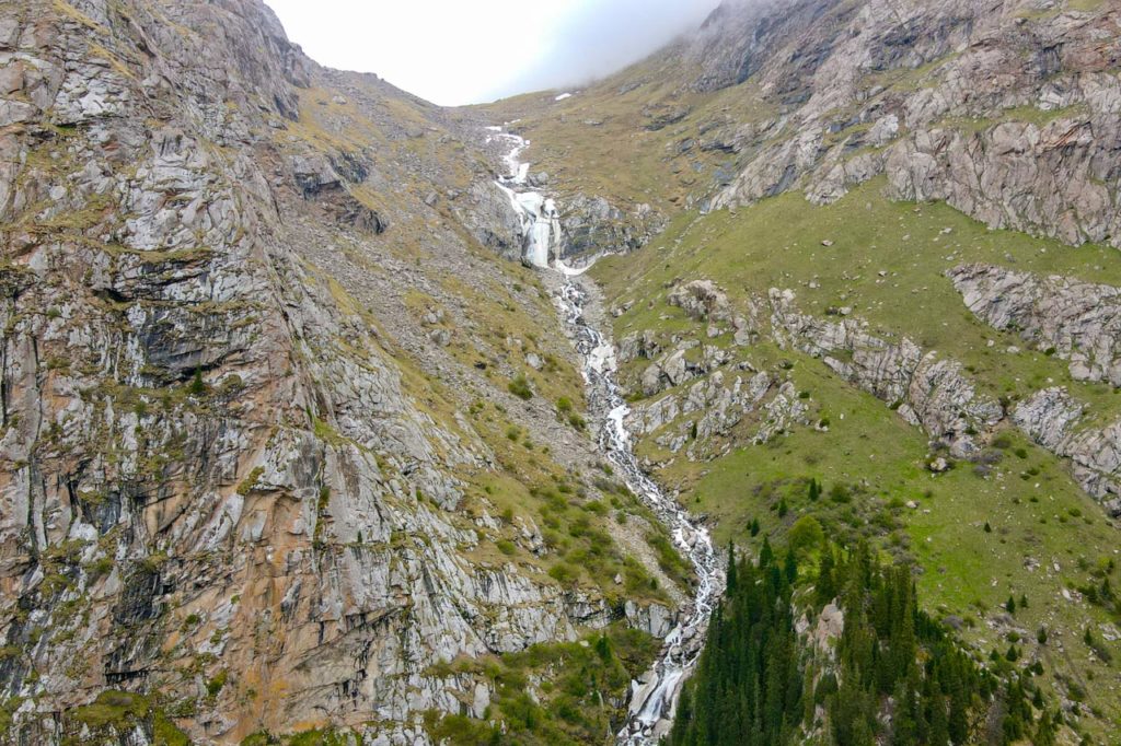 Third waterfalls in Barskoon