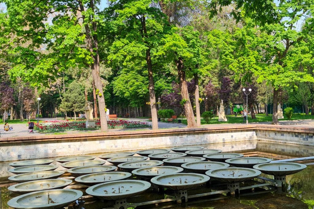 Twelve bowl fountain in the Bishkek Oak park