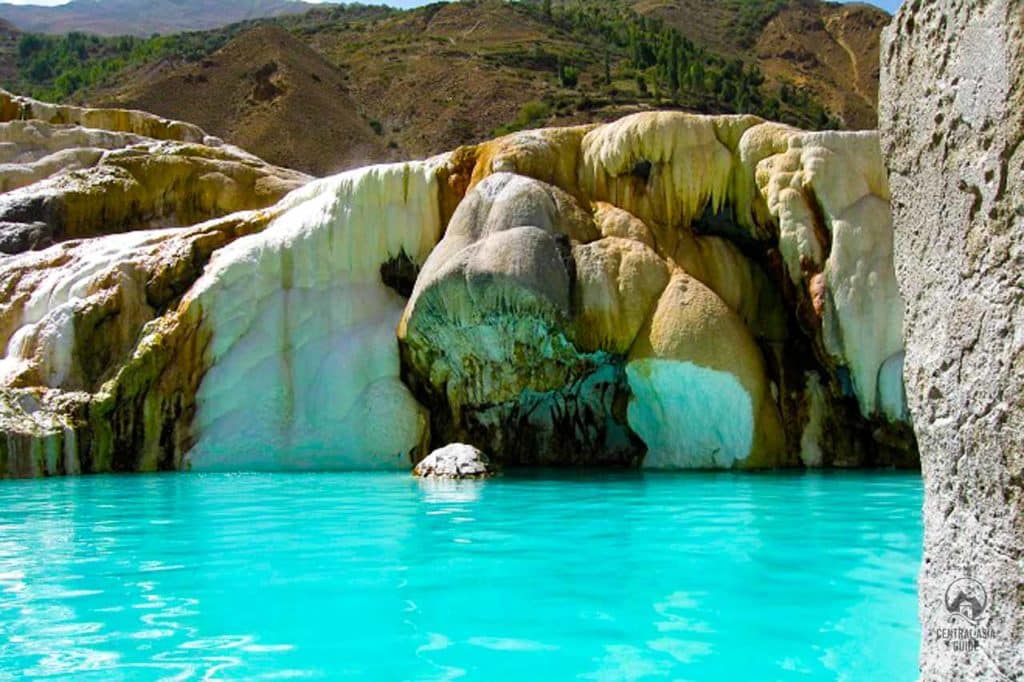 Garm Chasma hot spring in Pamir, in Tajikistan