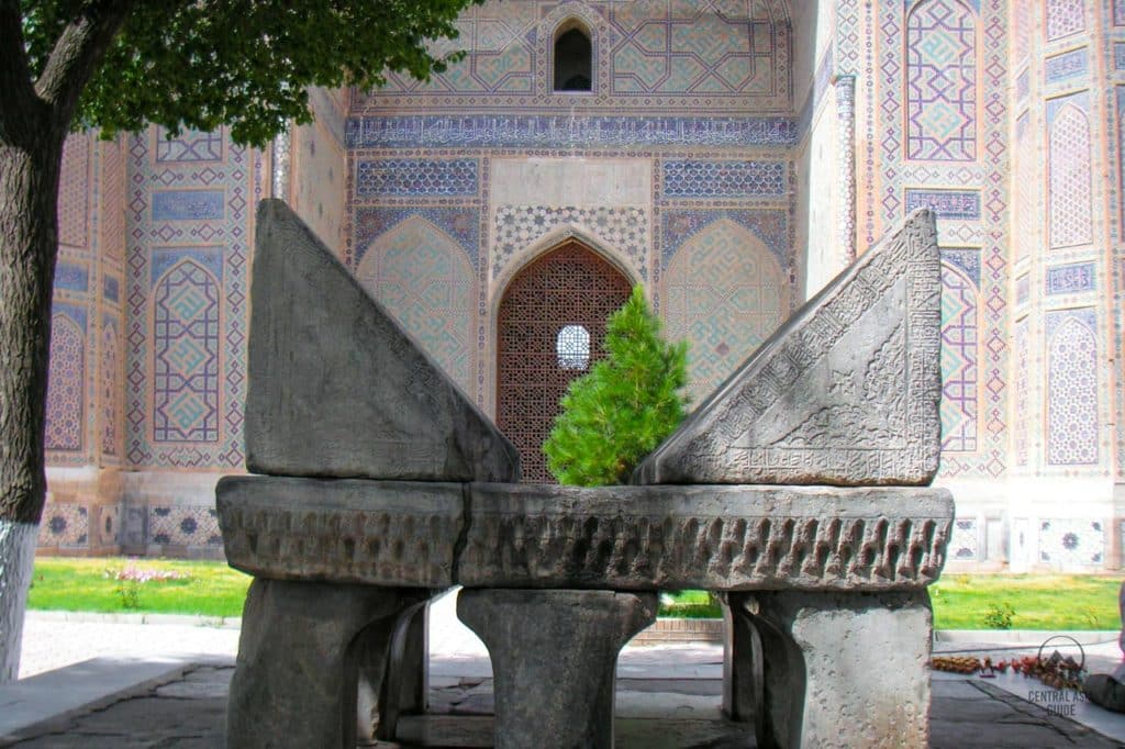 Stone koran at the courtyard of Bibi Khanym mosque