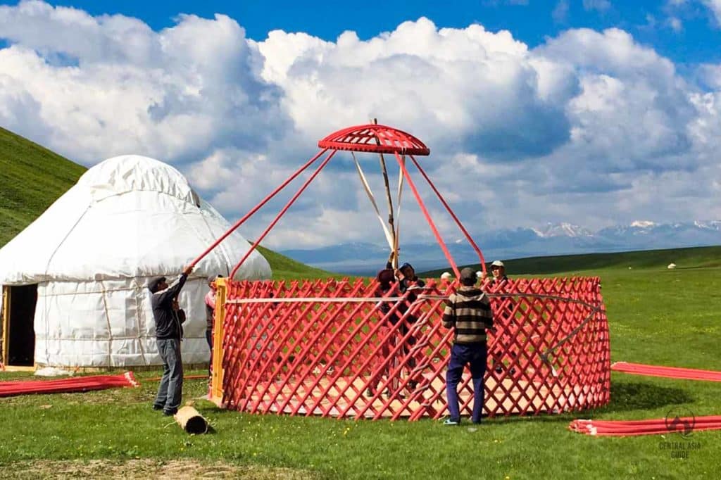 Yurt building tour