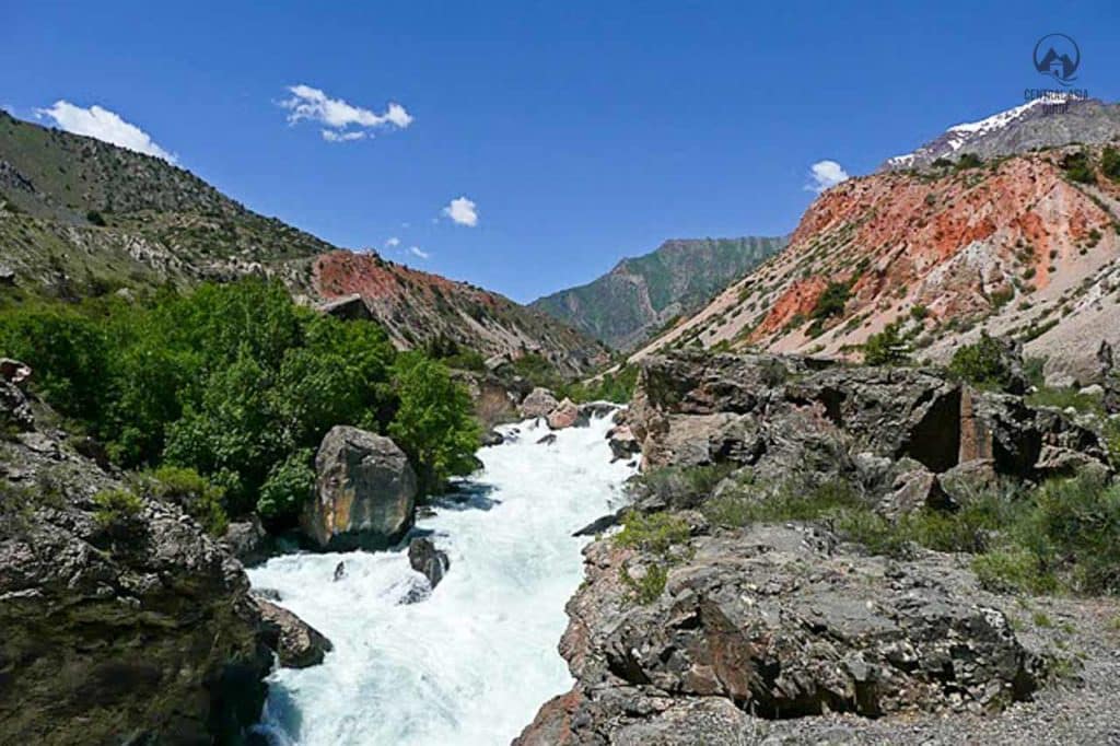 Iskanderkul waterfall Tajikistan Tour