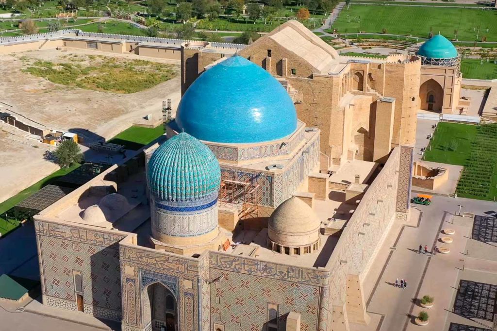 Khoja Ahmed Yasawi mausoleum in Kazakh Unesco site in Turkestan