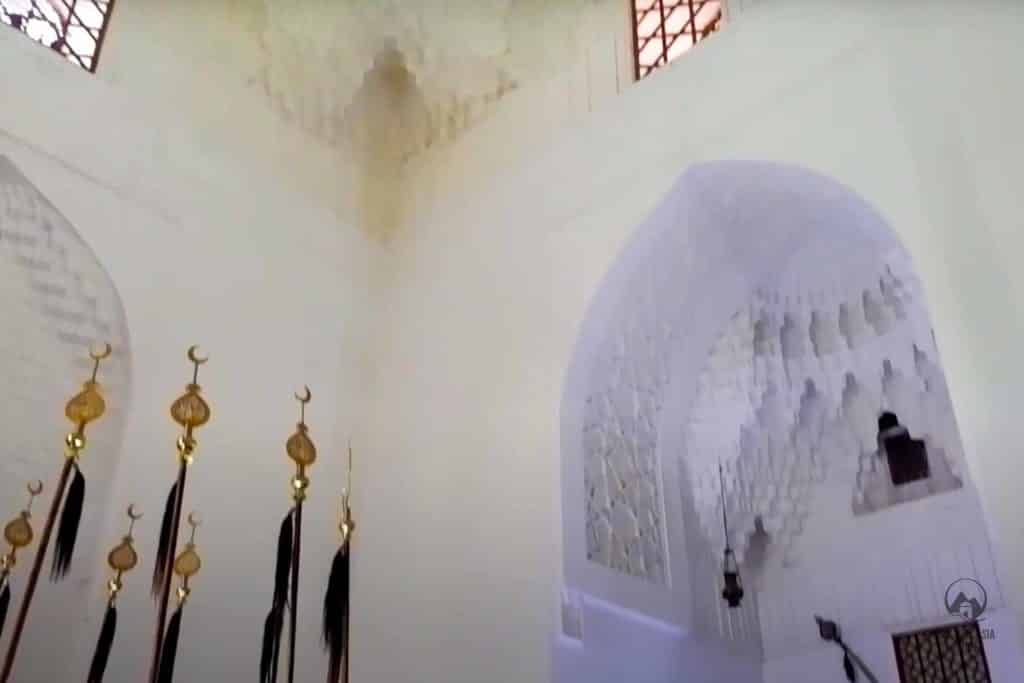 Inside Khoja Yasawi mausoleum in Turkistan
