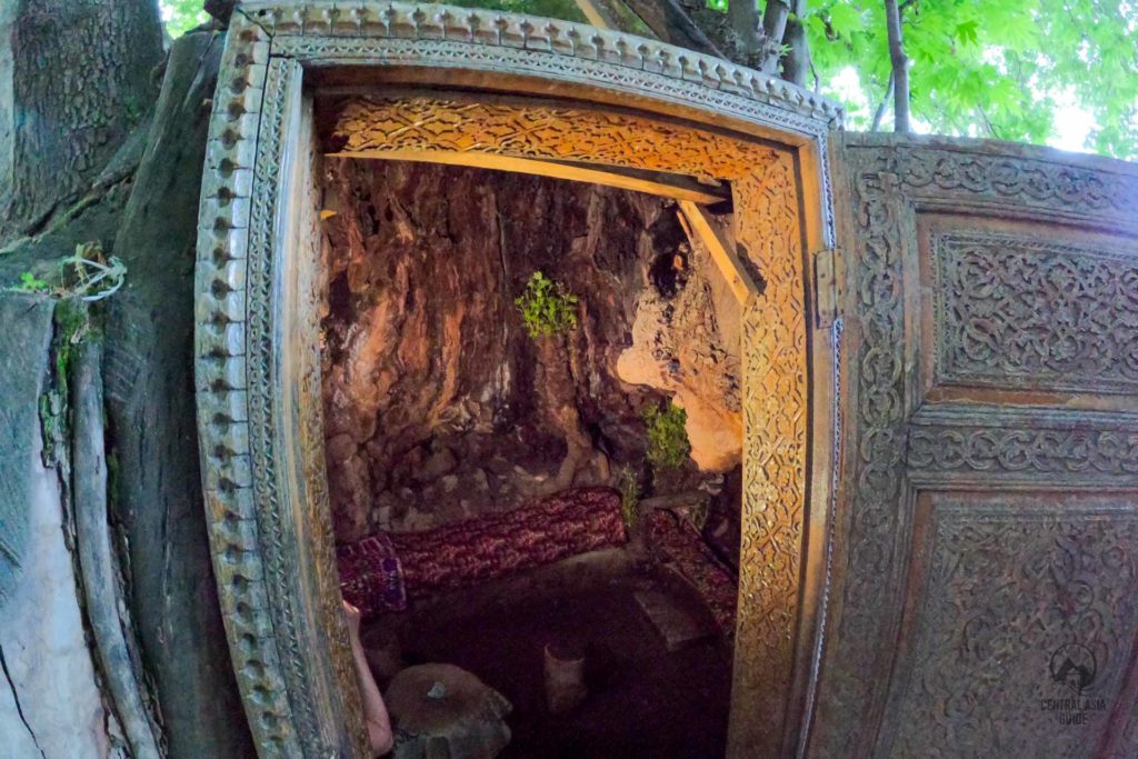 chor chinor garden, urgut. School inside of the garden