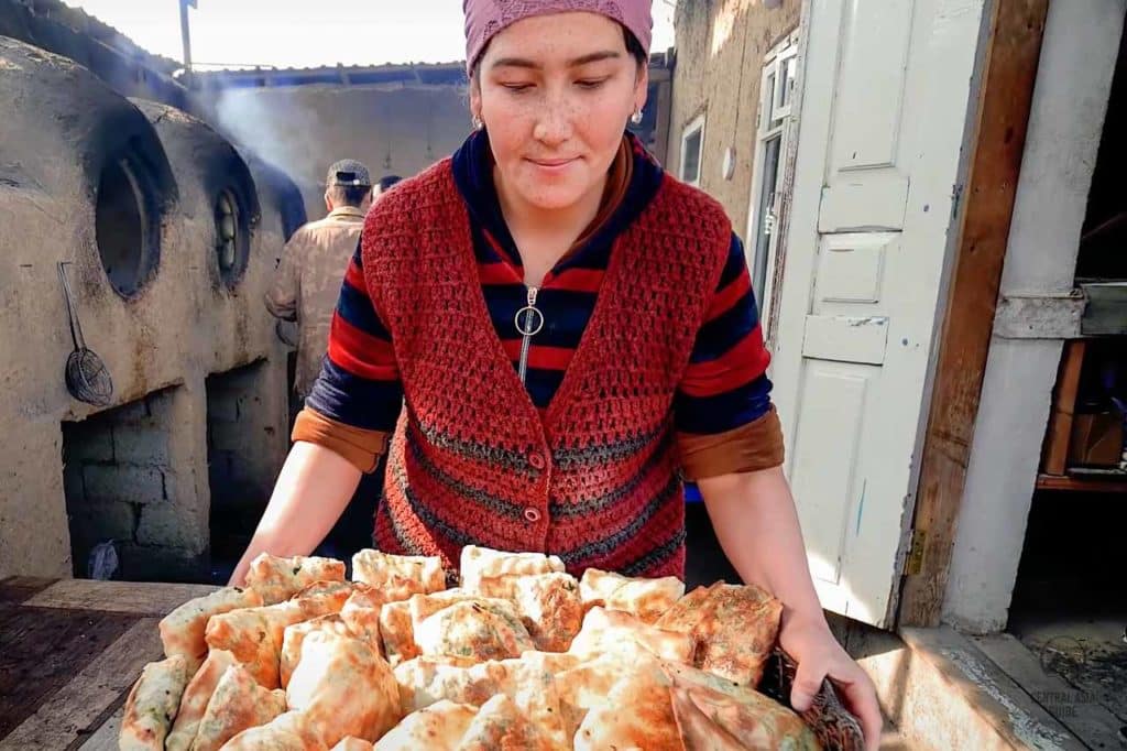 kok samsa, green samsa uzbekistan