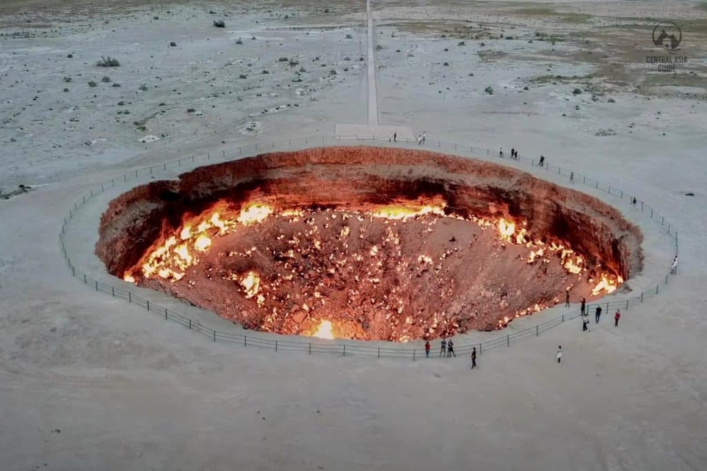 Darvaza crater from above
