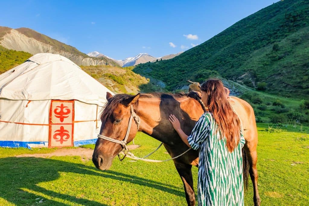 Horse riding in Kyrgyzstan