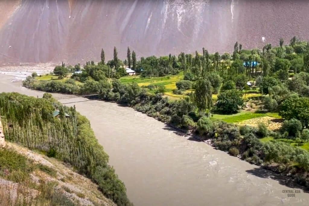Village in Bartang valley, Pamir, Tajikistan