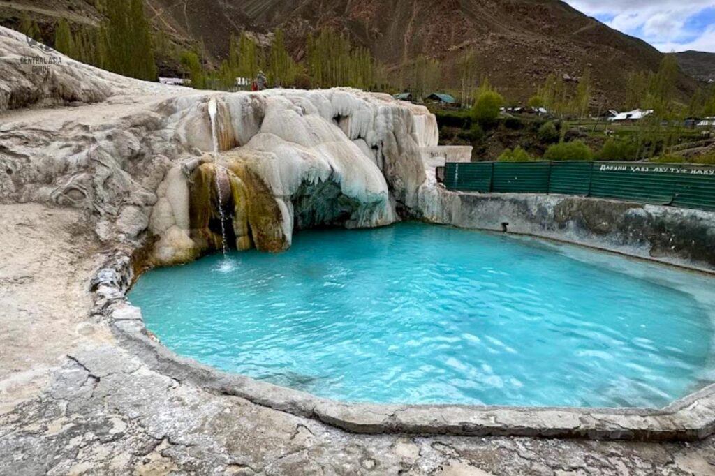 The outside pool of Garm Chashma hot spring in Pamir Wakhan Valley