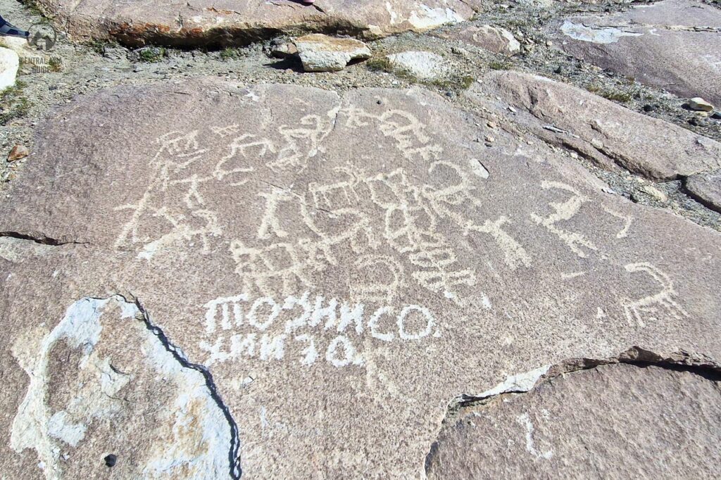 Petroglyphen in Langar, Wakhan-Tal, Tadschikistan