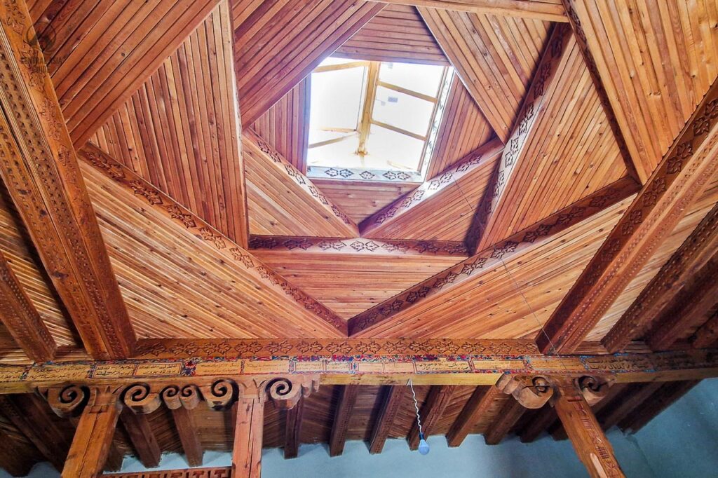 The distinctive roof of a Pamiri house